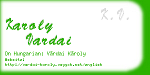 karoly vardai business card